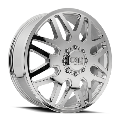 Cali Off-Road 9115D Invader Dually 22x8.25 / 8x200 BP / 115mm Offset / 142mm Hub Chrome Wheel