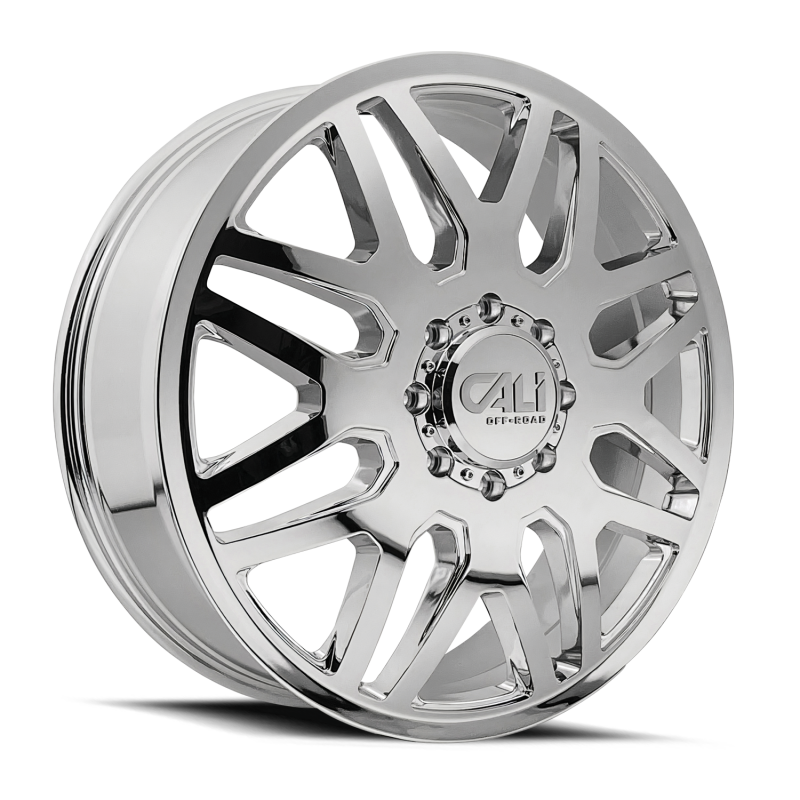 Cali Off-Road 9115D Invader Dually 24x8.25 / 8x165.1 BP / -232mm Offset / 121.3mm Hub Chrome Wheel