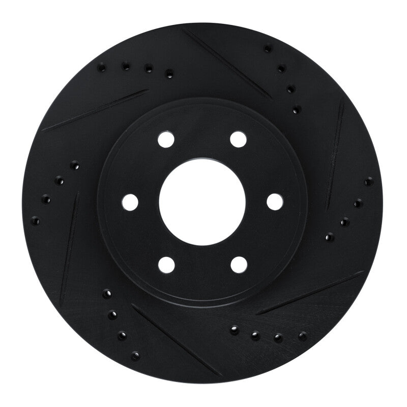 R1 Concepts R1 16-22 Nissan NP300 Frontier (Mexico) Front Right Drilled & Slotted Black Brake Rotor