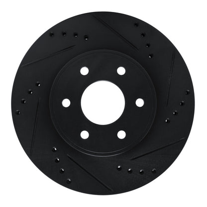 R1 Concepts R1 16-22 Nissan NP300 Frontier (Mexico) Front Right Drilled & Slotted Black Brake Rotor