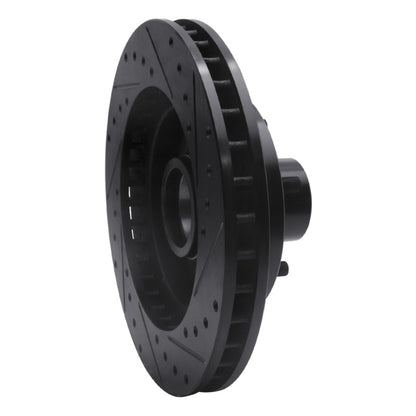 R1 Concepts R1 69-96 Buick Riviera Front Left Drilled & Slotted Black Brake Rotor