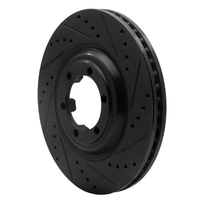 R1 Concepts R1 12-18 Chevrolet Colorado Front Right Drilled & Slotted Black Brake Rotor