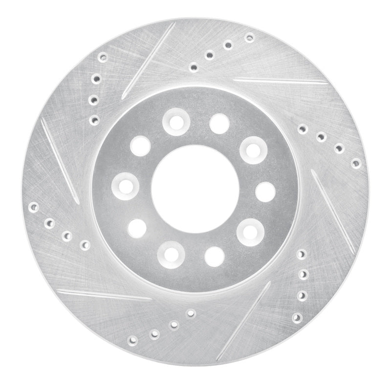 R1 Concepts R1 04-07 Ford Freestar Front Left Drilled & Slotted Silver Brake Rotor
