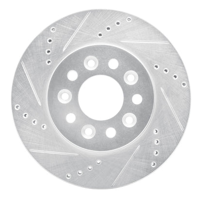 R1 Concepts R1 04-07 Ford Freestar Front Left Drilled & Slotted Silver Brake Rotor