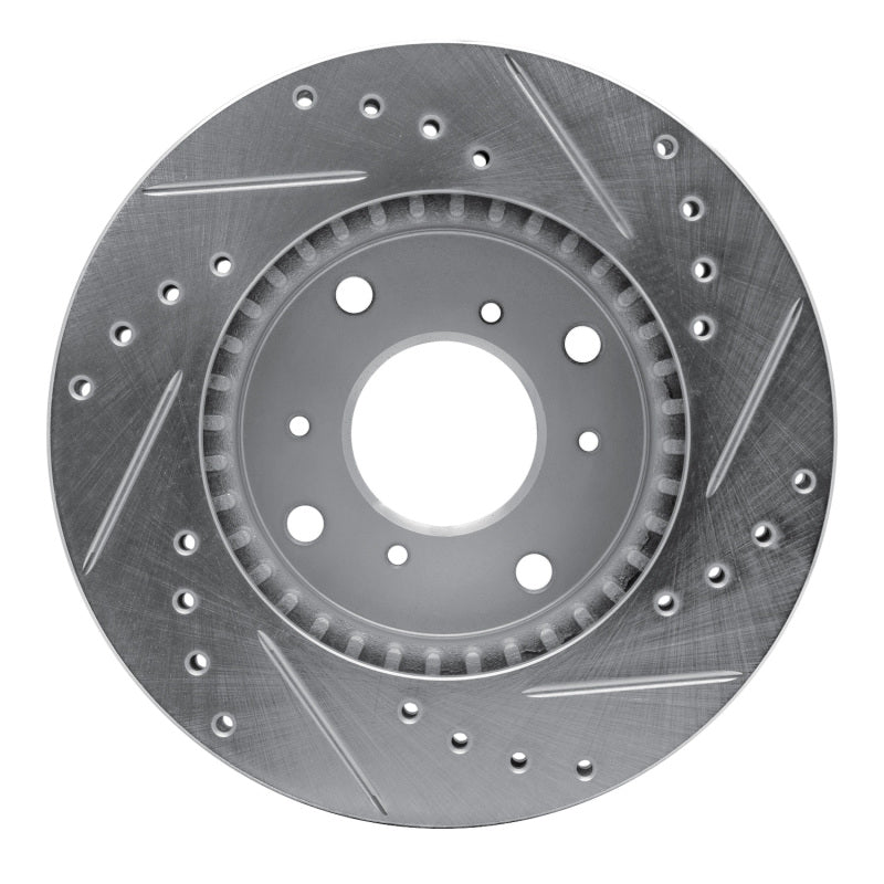 R1 Concepts R1 98-02 Acura CL Front Left Drilled & Slotted Silver Brake Rotor