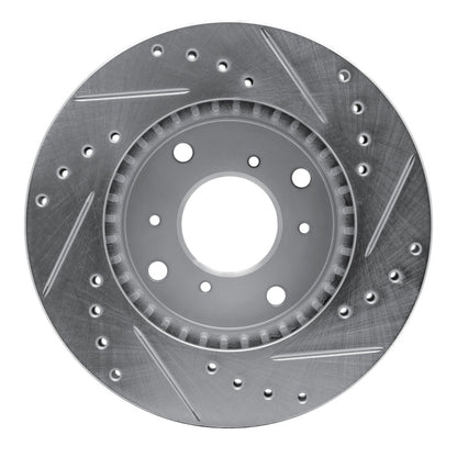 R1 Concepts R1 98-02 Acura CL Front Left Drilled & Slotted Silver Brake Rotor