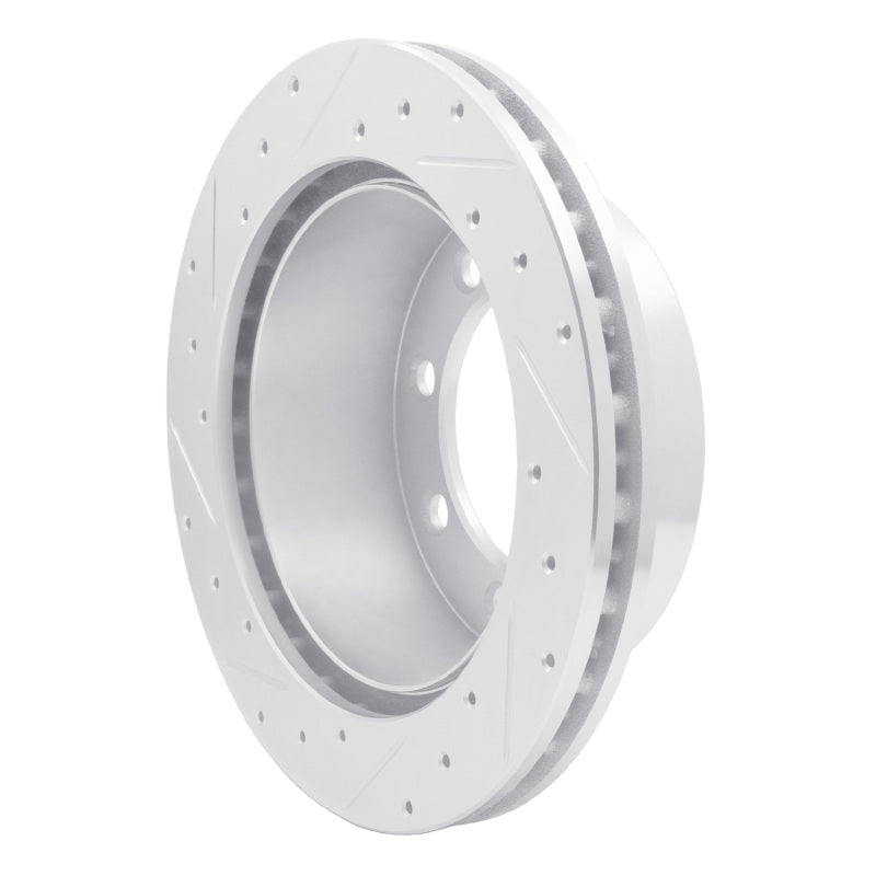 R1 Concepts R1 99-07 Ford E-350 Club Wagon Rear Right Drilled & Slotted Silver Brake Rotor