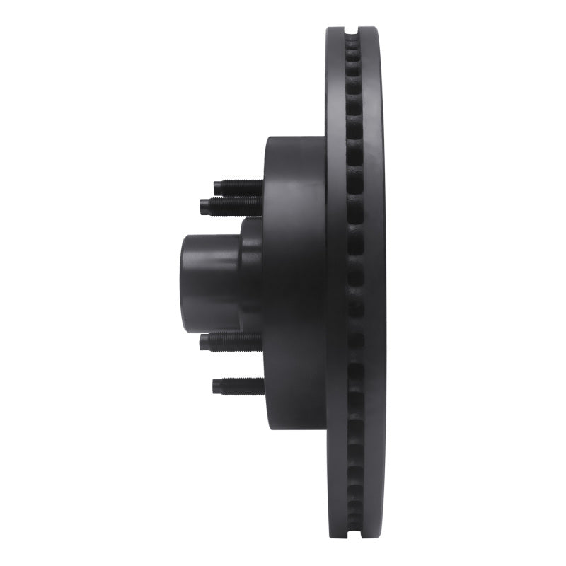 R1 Concepts R1 04-06 Ford E-150 Front Right Drilled & Slotted Black Brake Rotor