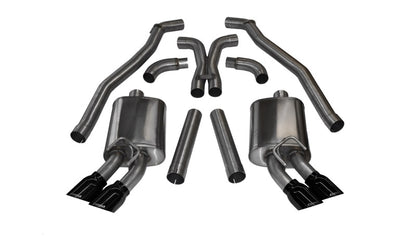 CORSA Performance Corsa 2012-2015 Chevrolet Camaro Coupe ZL1 6.2L V8 Black Sport Cat-Back + XO Exhaust
