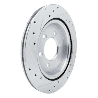 R1 Concepts R1 21-25 Ford F-150 4WD Rear Right Drilled & Slotted Silver Brake Rotor