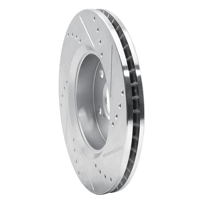 R1 Concepts R1 18-22 Toyota C-HR Front Left Drilled & Slotted Silver Brake Rotor