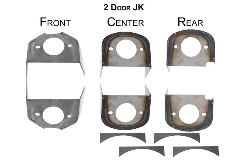RustBuster Rust Buster 2007-2018 Jeep Wrangler 2-Door Frame Body Mounts