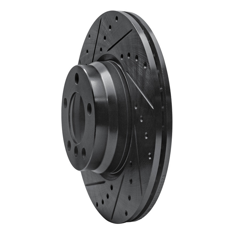 R1 Concepts R1 12-18 BMW 228I Front Left Drilled & Slotted Black Brake Rotor