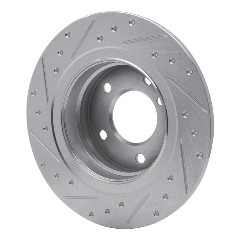 R1 Concepts R1 05-12 BMW 120i (Mexico) Rear Right Drilled & Slotted Silver Brake Rotor