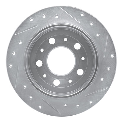 R1 Concepts R1 88-94 Volvo 780 Rear Left Drilled & Slotted Silver Brake Rotor