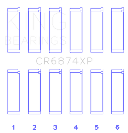 King Engine Bearings Subaru EZ30/EZ30D (Size STDX) Performance Rod Bearing Set
