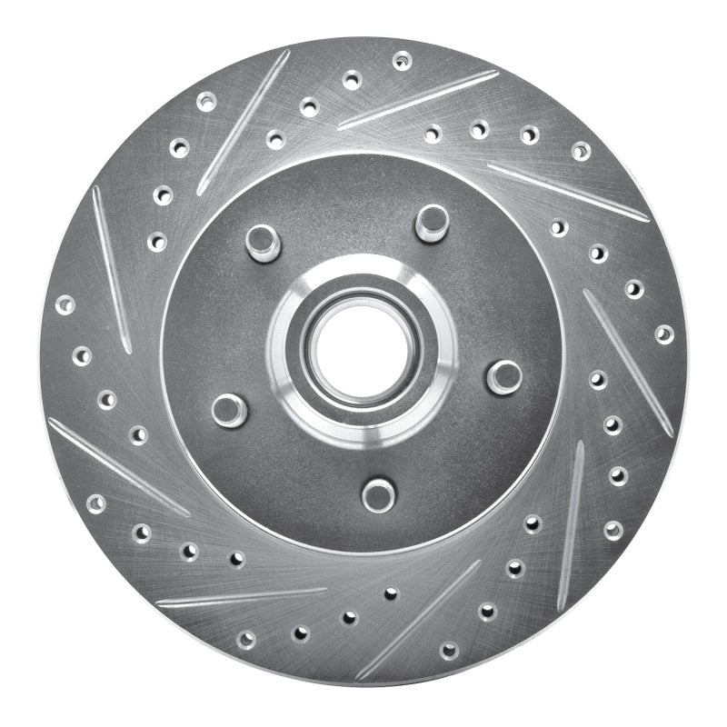 R1 Concepts R1 86-92 Jeep COMANCHE Front Left Drilled & Slotted Silver Brake Rotor