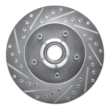 R1 Concepts R1 86-92 Jeep COMANCHE Front Left Drilled & Slotted Silver Brake Rotor