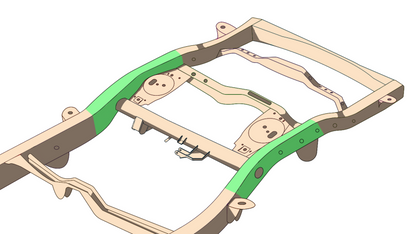 RustBuster Rust Buster 2003-2014 Toyota 4Runner and FJ Cruiser Over-the-Axle Frame Repair Kit - Left