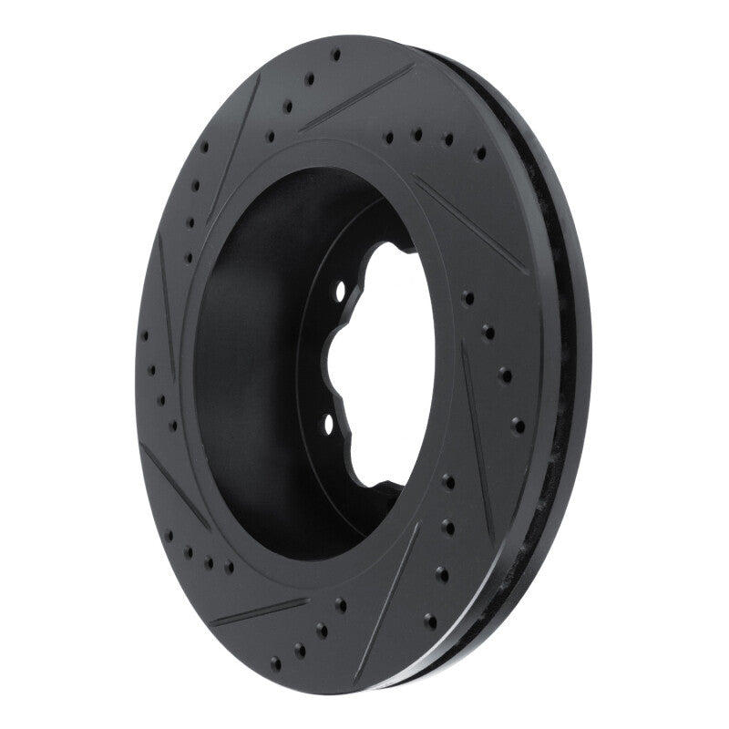 R1 Concepts R1 20-25 Ford Transit-350 HD/DRW Rear Right Drilled & Slotted Black Brake Rotor