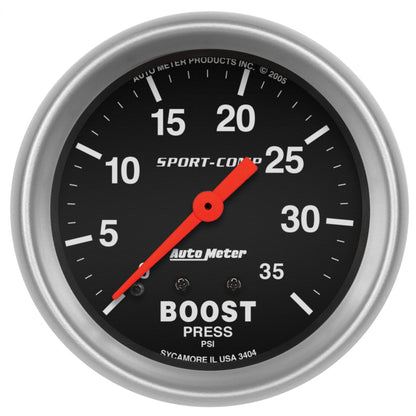 Autometer Sport-Comp 66.7mm 0-35 PSI Mechanical Boost Gauge