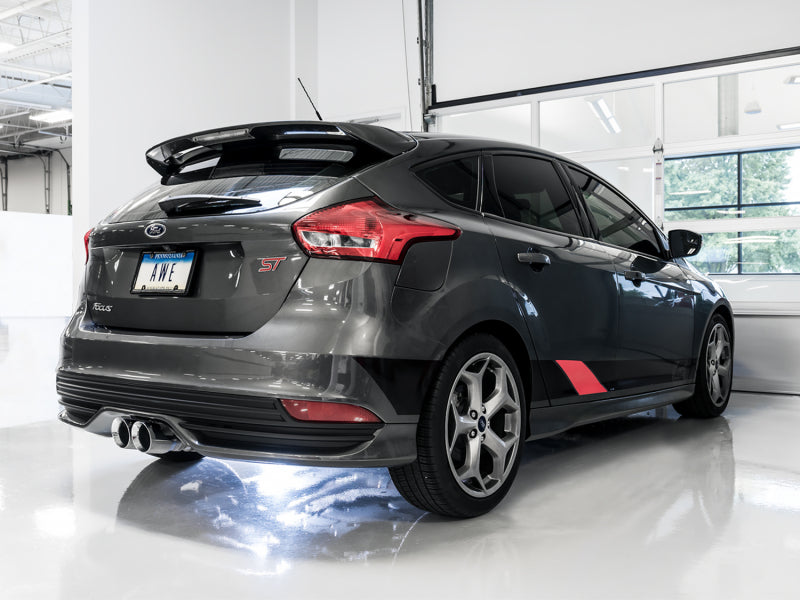 AWE Tuning Ford Focus ST Touring Edition Cat-Back Exhaust - Non-Resonated - Chrome Silver Tips