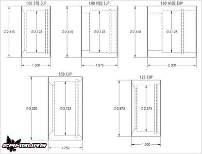 Camburg 1in. Wide 4130 Uniball Cup (2.50in. width)