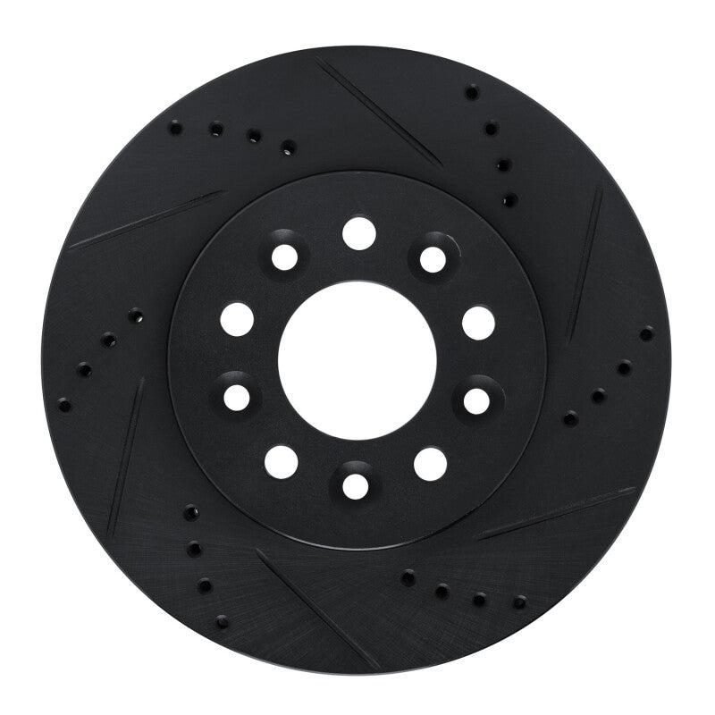 R1 Concepts R1 04-07 Ford Freestar Front Right Drilled & Slotted Black Brake Rotor
