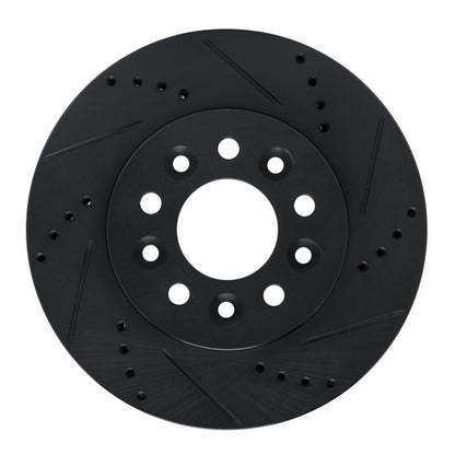R1 Concepts R1 04-07 Ford Freestar Front Right Drilled & Slotted Black Brake Rotor