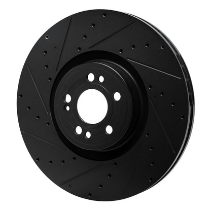 R1 Concepts R1 20-26 Mercedes-Benz GLE450e Front Left Drilled & Slotted Black Brake Rotor