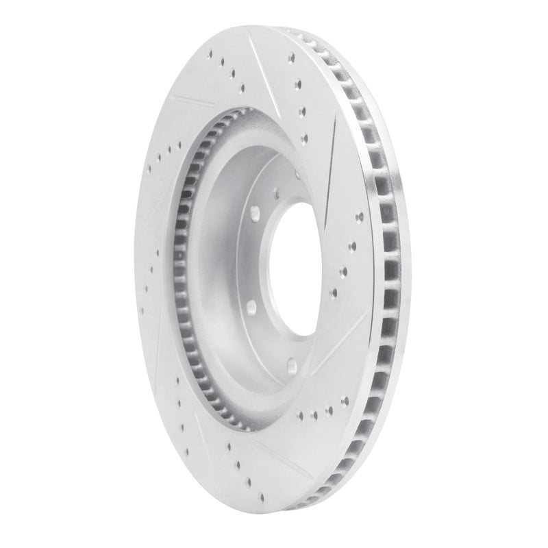 R1 Concepts R1 08-17 Mitsubishi Montero Limited (Mexico) Front Left Drilled & Slotted Silver Brake Rotor