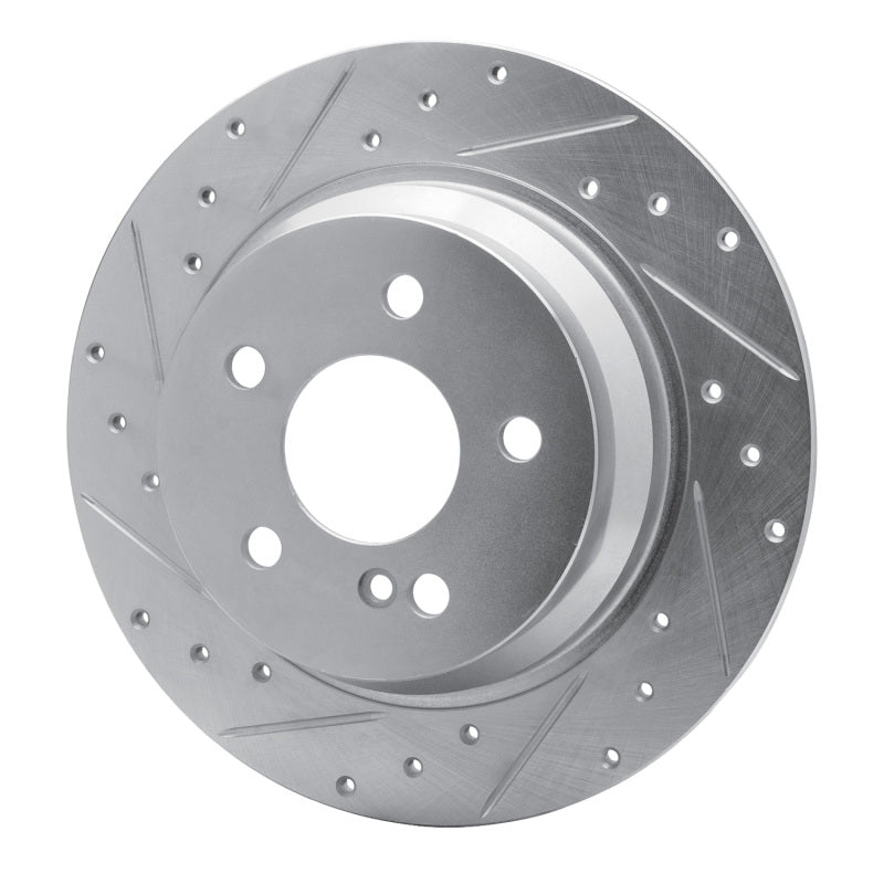 R1 Concepts R1 03-16 Mercedes-Benz E200 (Latin America) Rear Left Drilled & Slotted Silver Brake Rotor