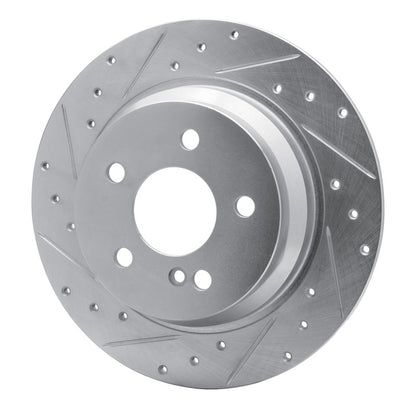 R1 Concepts R1 03-16 Mercedes-Benz E200 (Latin America) Rear Left Drilled & Slotted Silver Brake Rotor