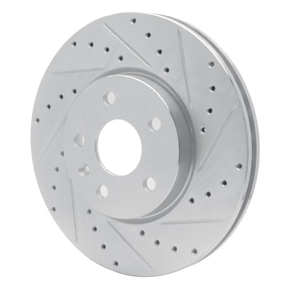 R1 Concepts R1 06-15 Lexus IS250 Rear Right Drilled & Slotted Silver Brake Rotor