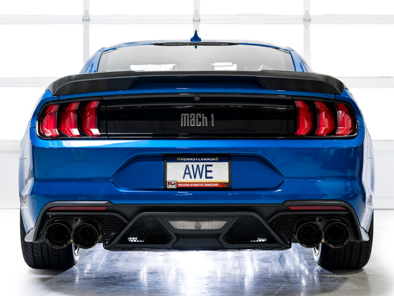 AWE Tuning 21-23 Ford Mustang Mach 1 SwitchPath Cat-Back Exhaust w/ Quad Diamond Black Tips