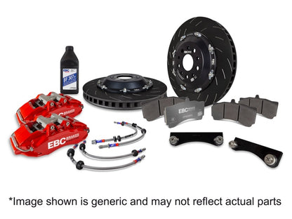 EBC Racing 20-23 Volkswagen Golf R Yellow Apollo-6 Calipers 380mm Rotors Front Big Brake Kit