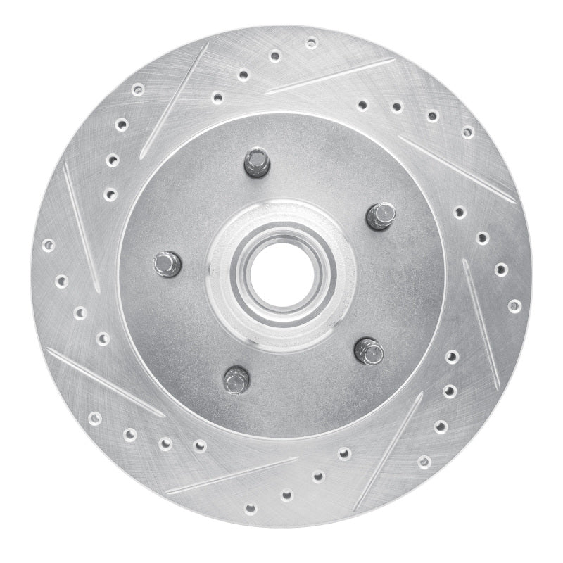 R1 Concepts R1 99-04 Ford Expedition Front Left Drilled & Slotted Silver Brake Rotor
