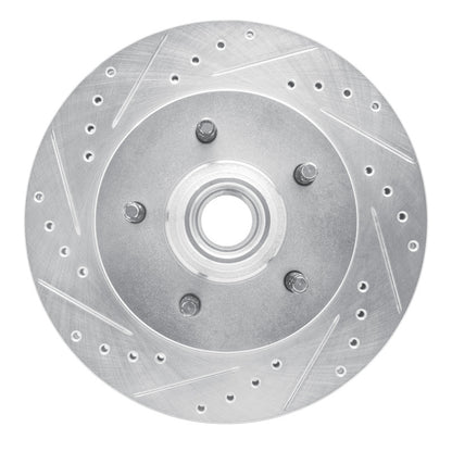 R1 Concepts R1 99-04 Ford Expedition Front Left Drilled & Slotted Silver Brake Rotor