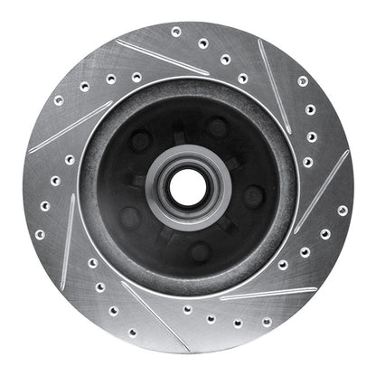 R1 Concepts R1 77-78 Buick Riviera Front Left Drilled & Slotted Silver Brake Rotor