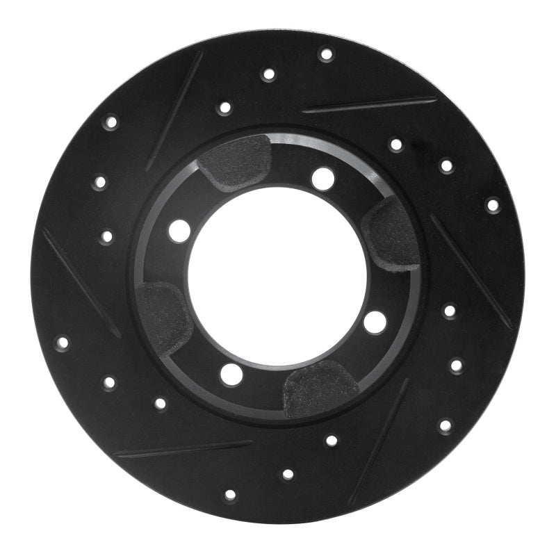 R1 Concepts R1 85-91 Dodge COLT Front Left Drilled & Slotted Black Brake Rotor