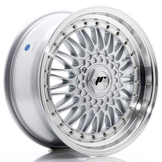 JR Wheels JR91775142074SS JR Wheels JR9 17x7,5 ET20 4x100/108 Silver w/ Machined Lip+Silver Rivets