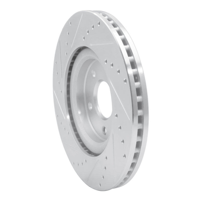 R1 Concepts R1 14-19 Nissan Rogue Front Right Drilled & Slotted Silver Brake Rotor