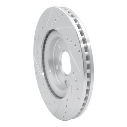 R1 Concepts R1 14-19 Nissan Rogue Front Right Drilled & Slotted Silver Brake Rotor