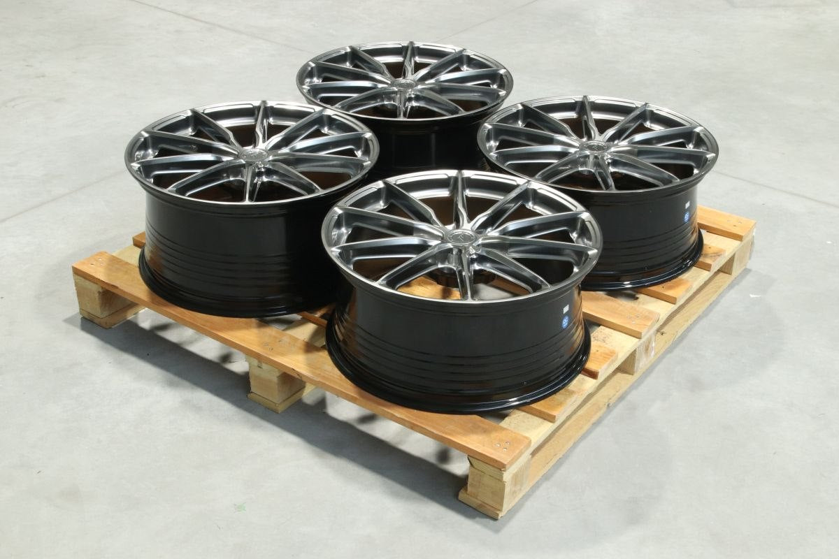 JR Wheels SET-JR#436 Set of JR37 21x9 ET38 + 21x10 ET44 5x108 Hyper Black