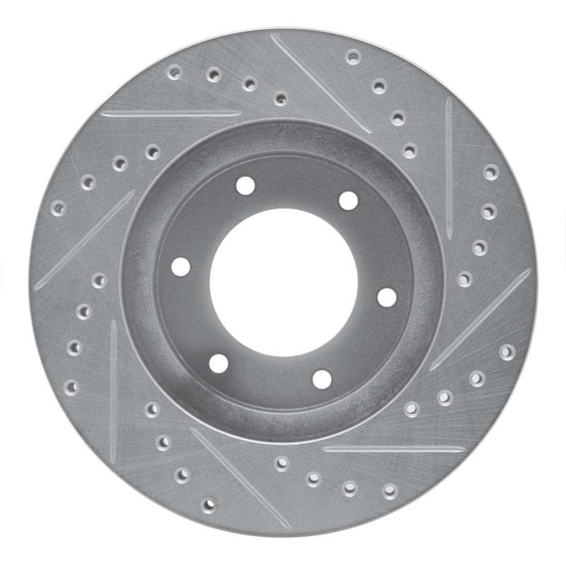 R1 Concepts R1 93-98 Toyota T100 Front Left Drilled & Slotted Silver Brake Rotor