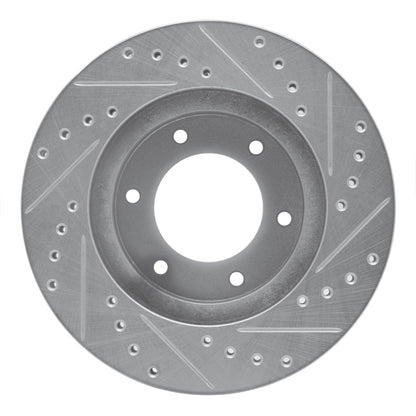 R1 Concepts R1 93-98 Toyota T100 Front Left Drilled & Slotted Silver Brake Rotor