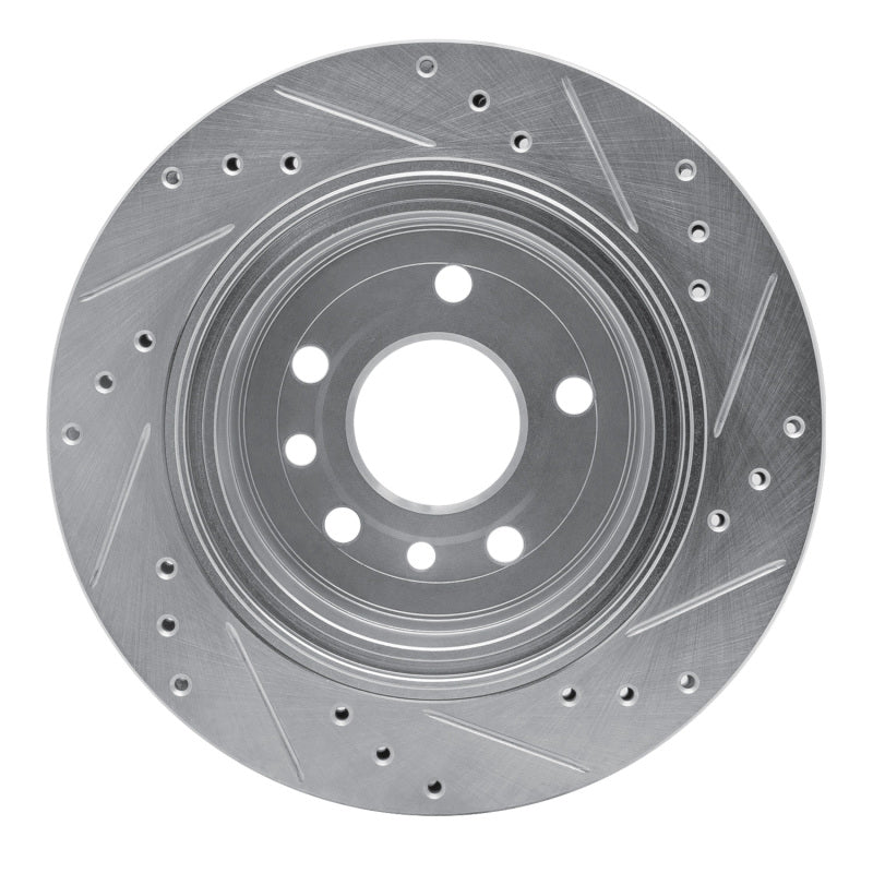 R1 Concepts R1 01-01 Cadillac CATERA Rear Left Drilled & Slotted Silver Brake Rotor