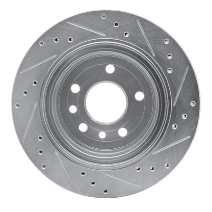 R1 Concepts R1 01-01 Cadillac CATERA Rear Left Drilled & Slotted Silver Brake Rotor
