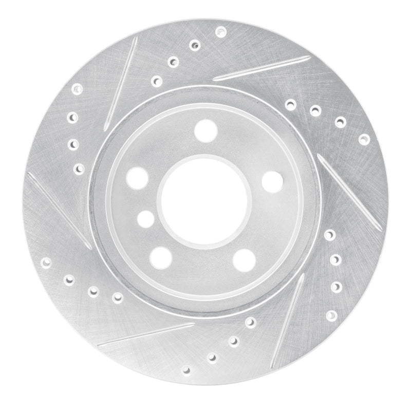 R1 Concepts R1 14-21 BMW i3 Front Right Drilled & Slotted Silver Brake Rotor
