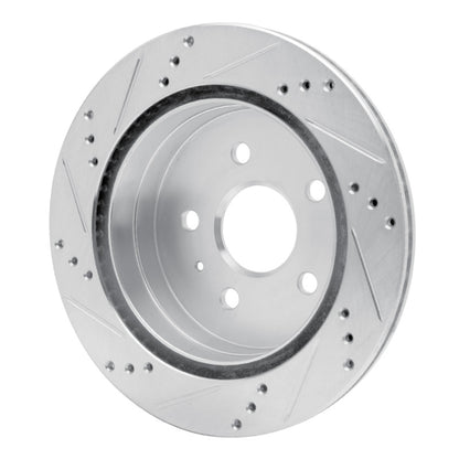 R1 Concepts R1 10-17 Chevrolet Equinox Rear Right Drilled & Slotted Silver Brake Rotor